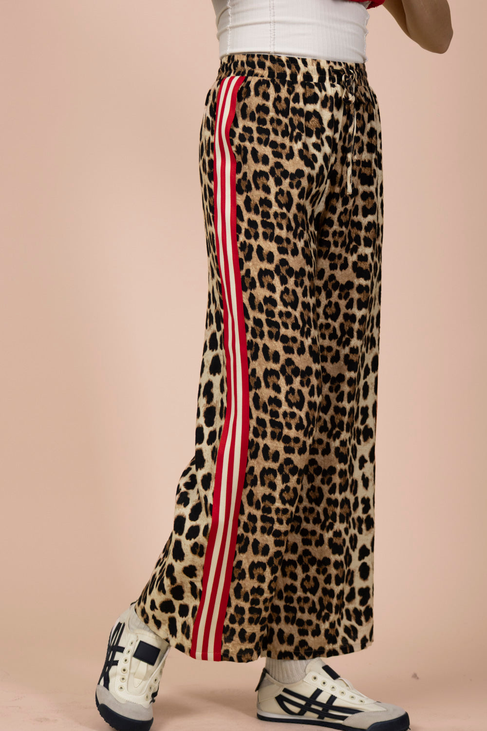 Leopard Red Stripe Pant