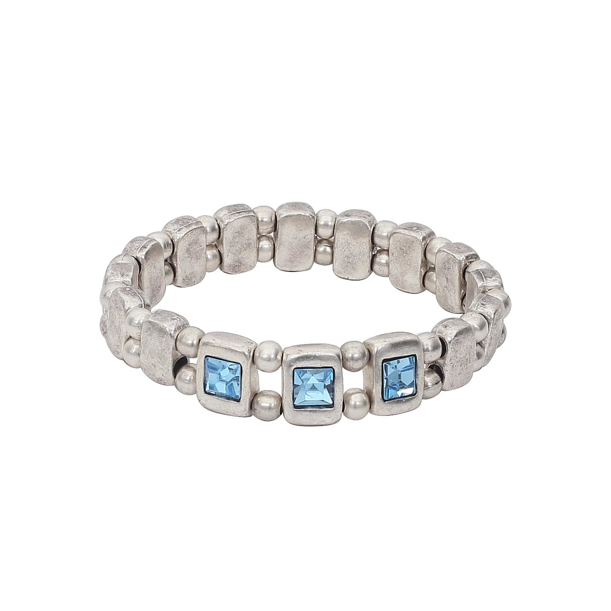 Chanour Handmade Crystal Pewter Bracelet