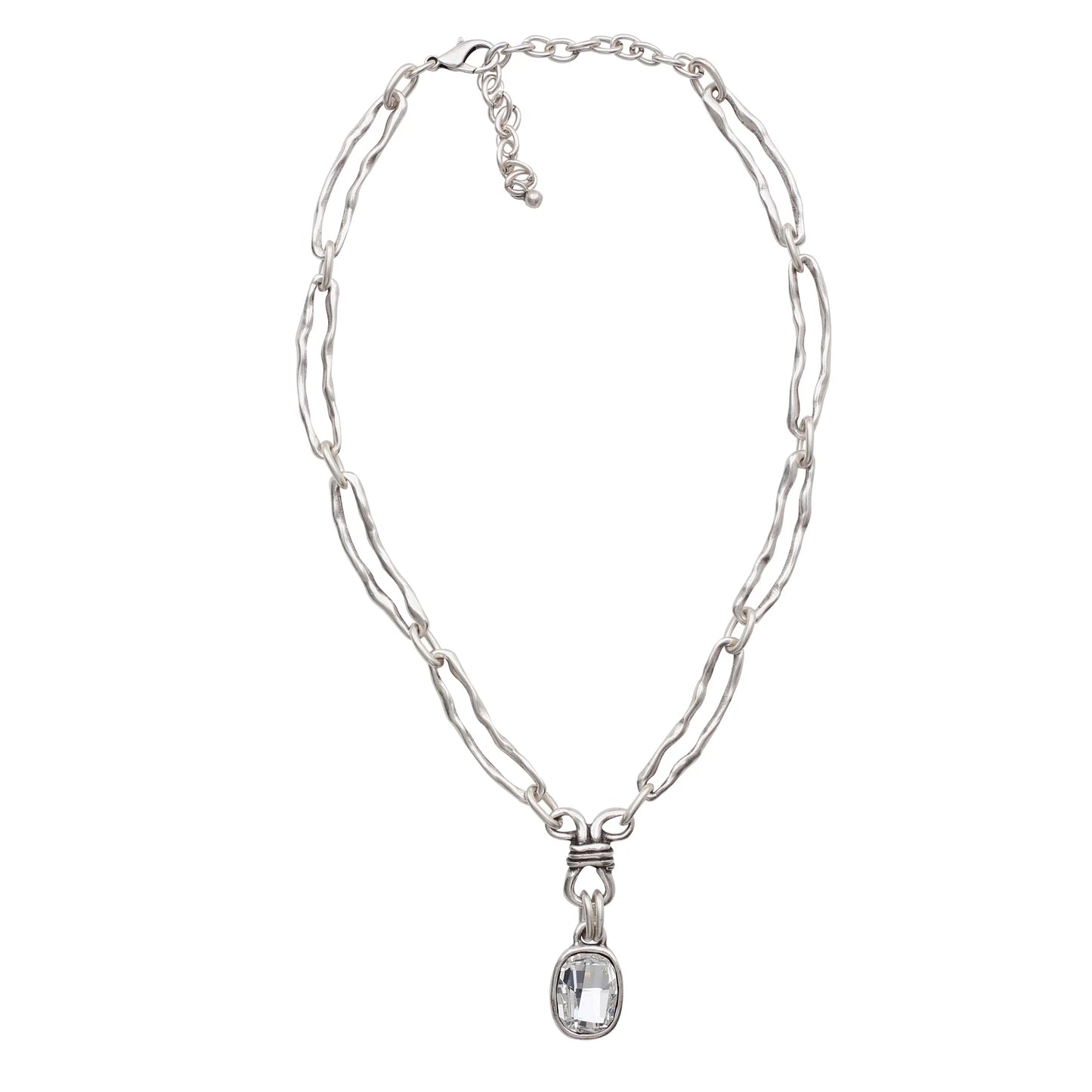 Chanour Crystal Pewter Necklace