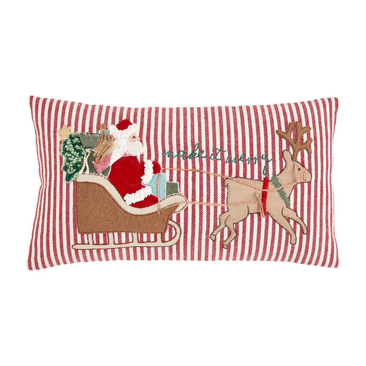 Santa Striped Pillow