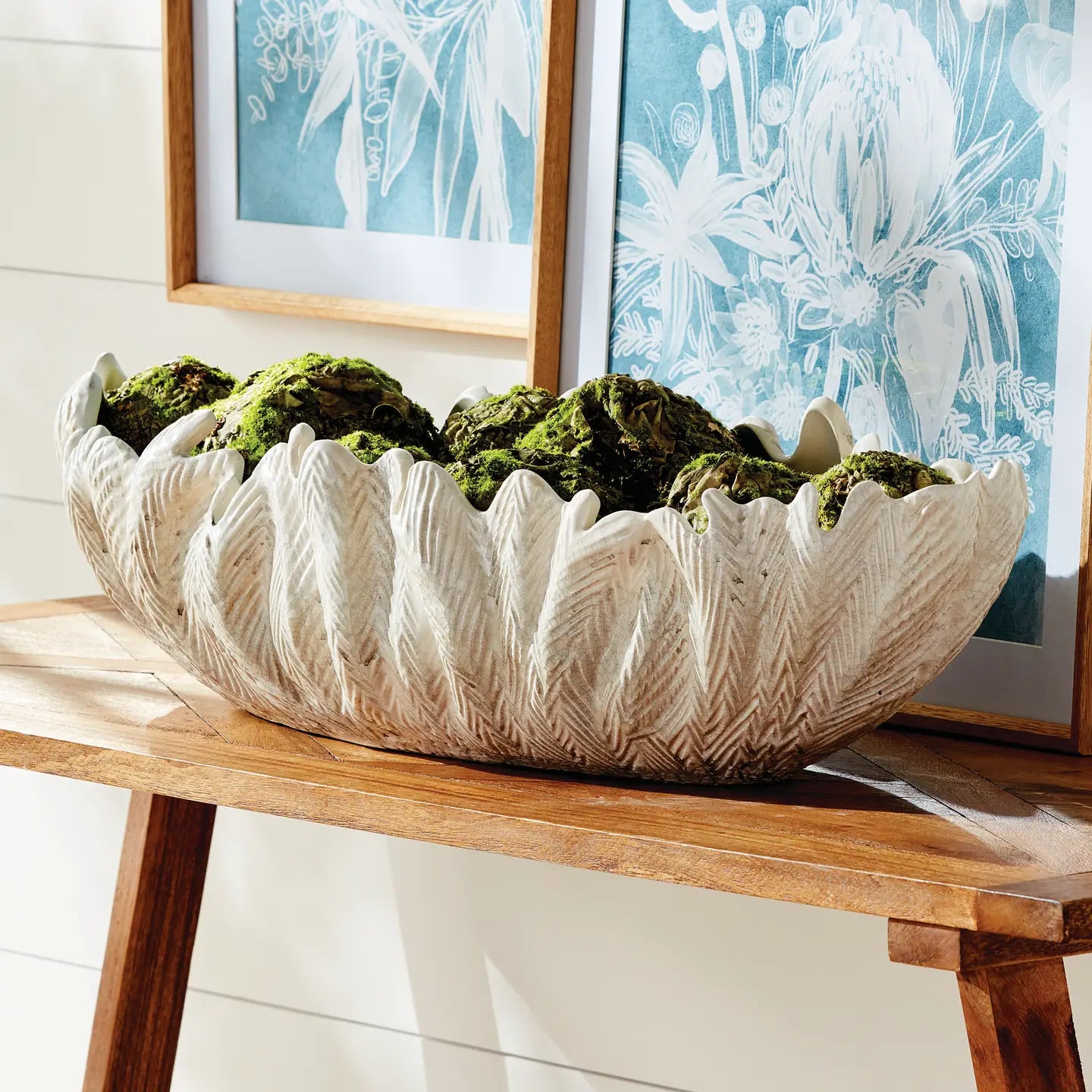 Winslow Decorative White Oval Bowl