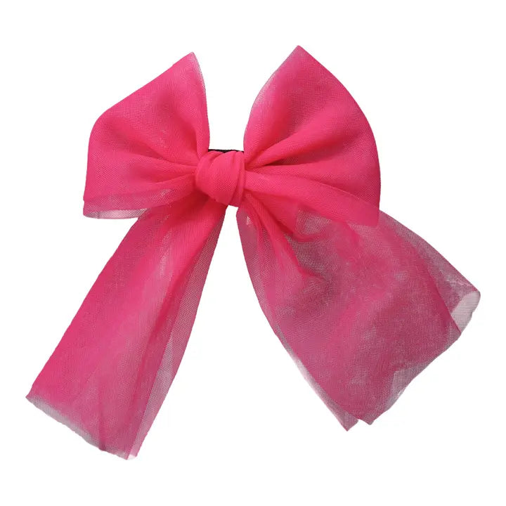 Hot Pink Tulle Bottle Bow