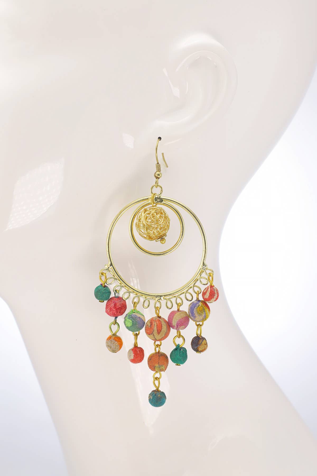 Handmade Marionette Layered Circular Earrings