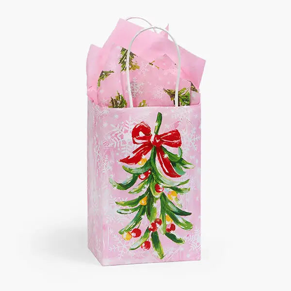 Pink Christmas Gift Bags