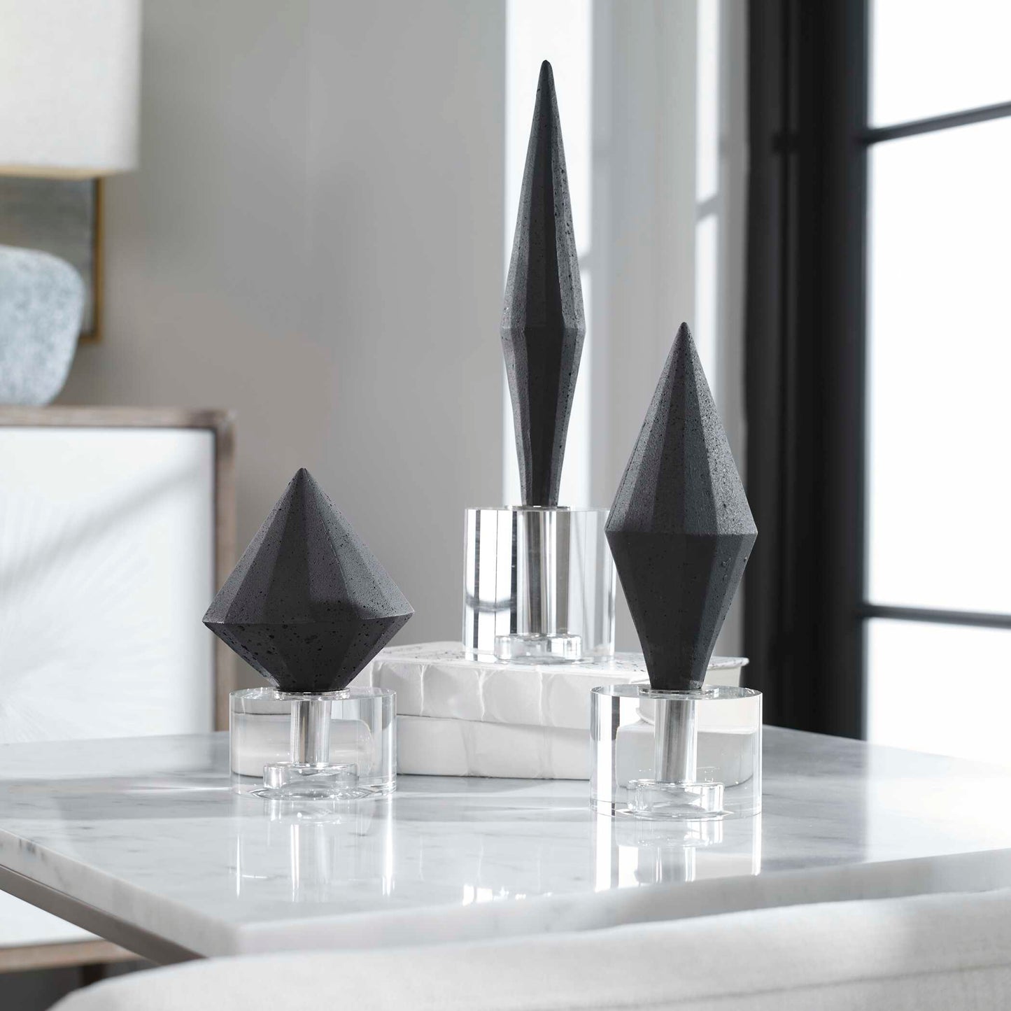 Uttermost Alize Black Sculptures Set/3