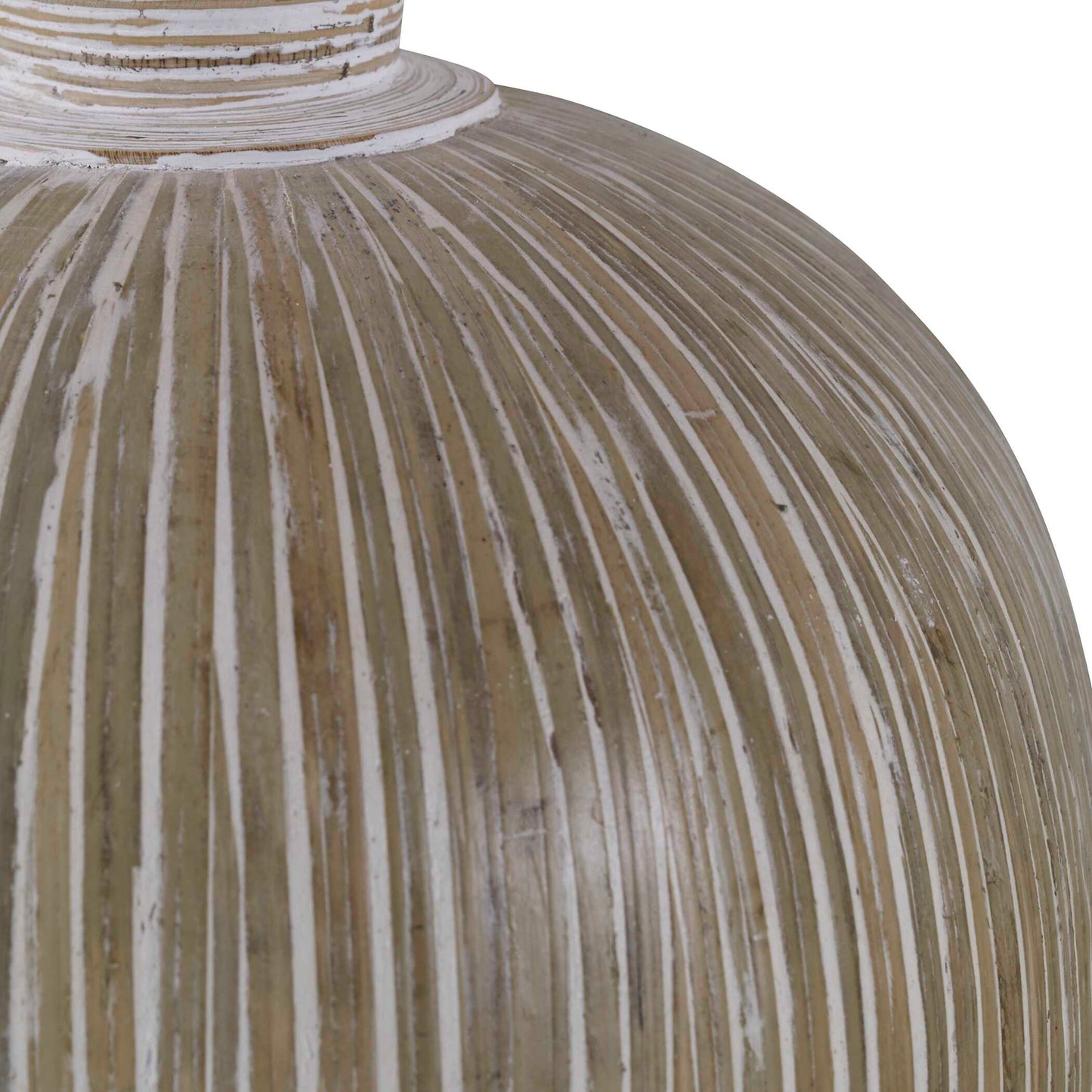 Uttermost Islander White Washed Vases Set/2