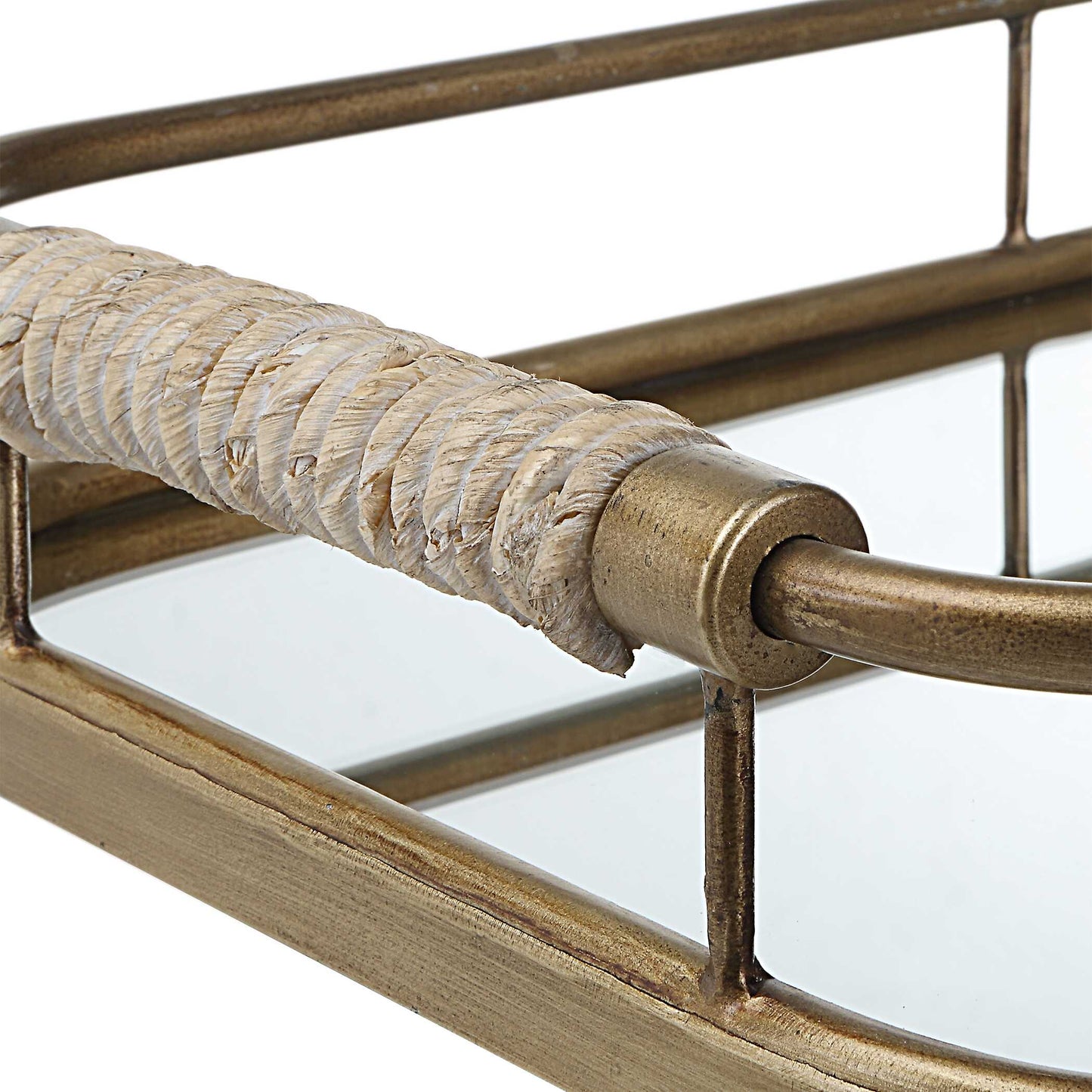 Uttermost Rosea Brushed Gold Trays Set/2