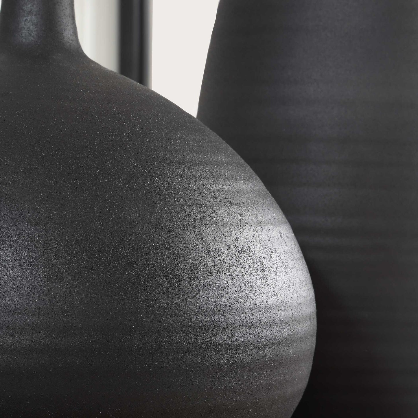 Uttermost Bower Black Vases Set/2