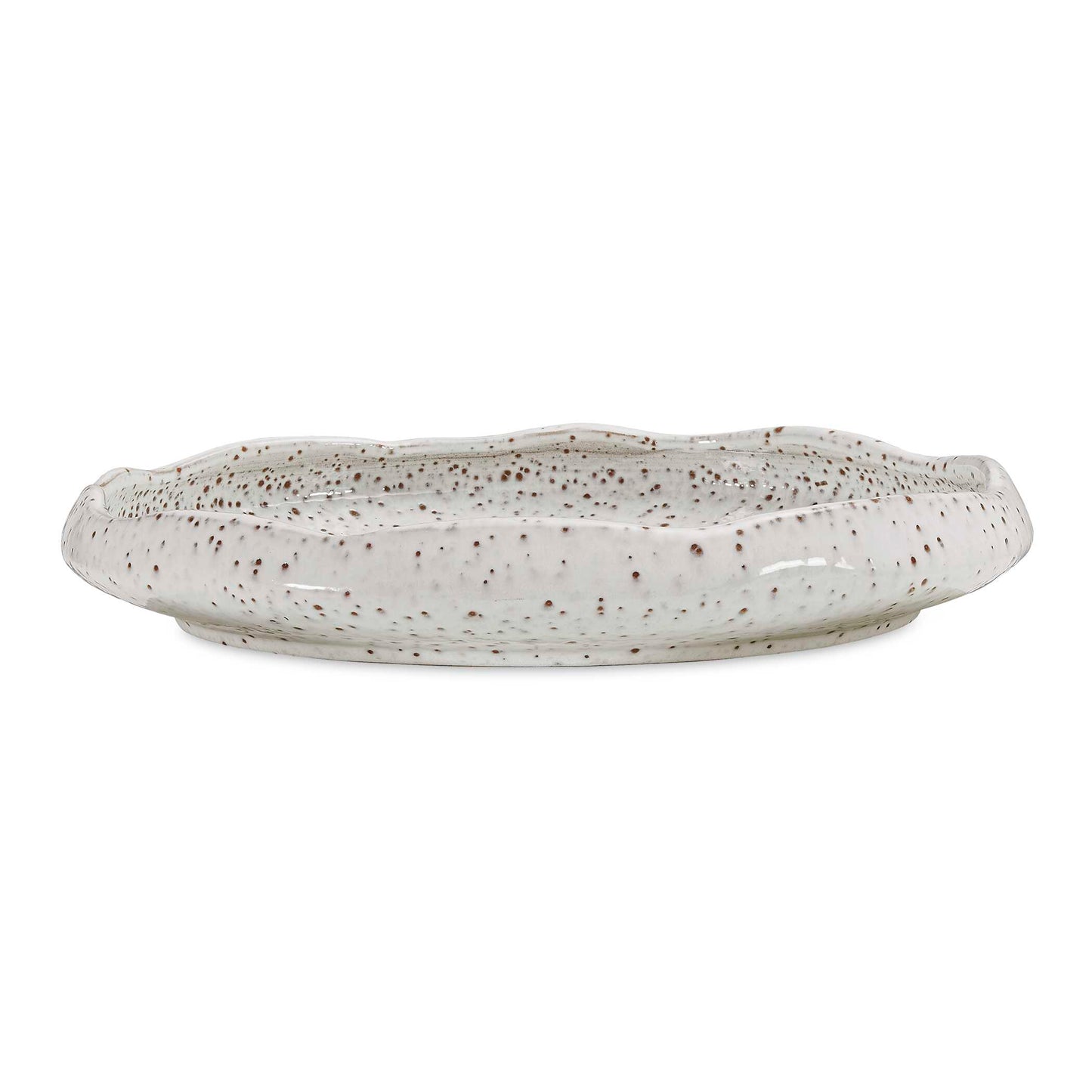 Uttermost Stardust Ripple Indoor-Outdoor White Bowl - White