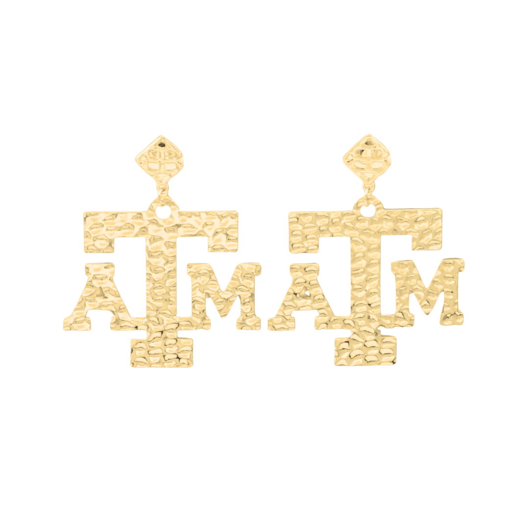 Texas A&M Gold Earrings
