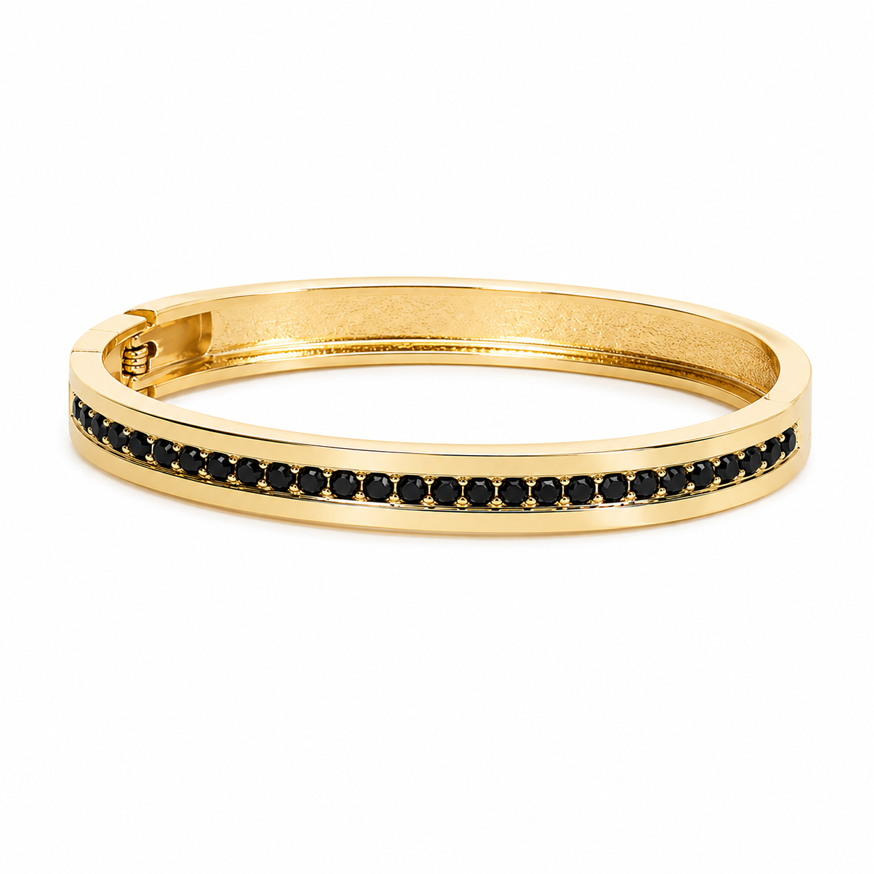 Rhinestone Gold Bangle Bracelet
