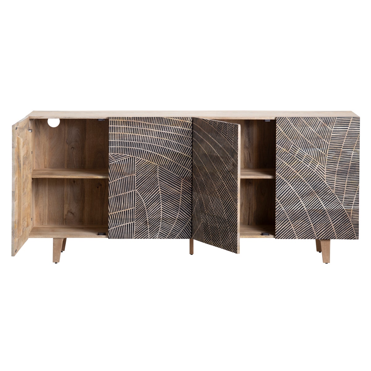 Crestview Collection Zambia Four-Door Sideboard CVFNR4551