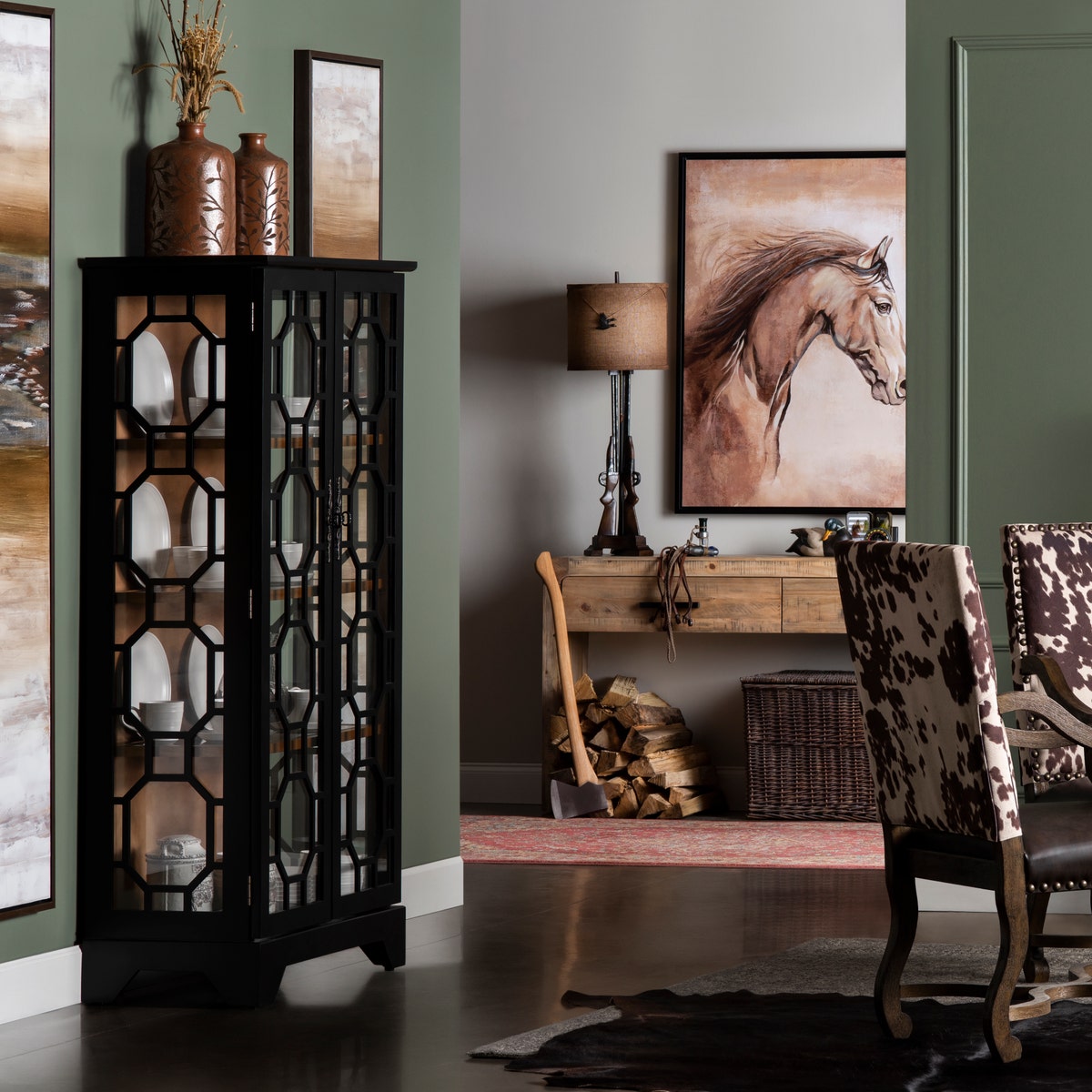 Crestview Collection Livingston Curio Cabinet CVFVR8312