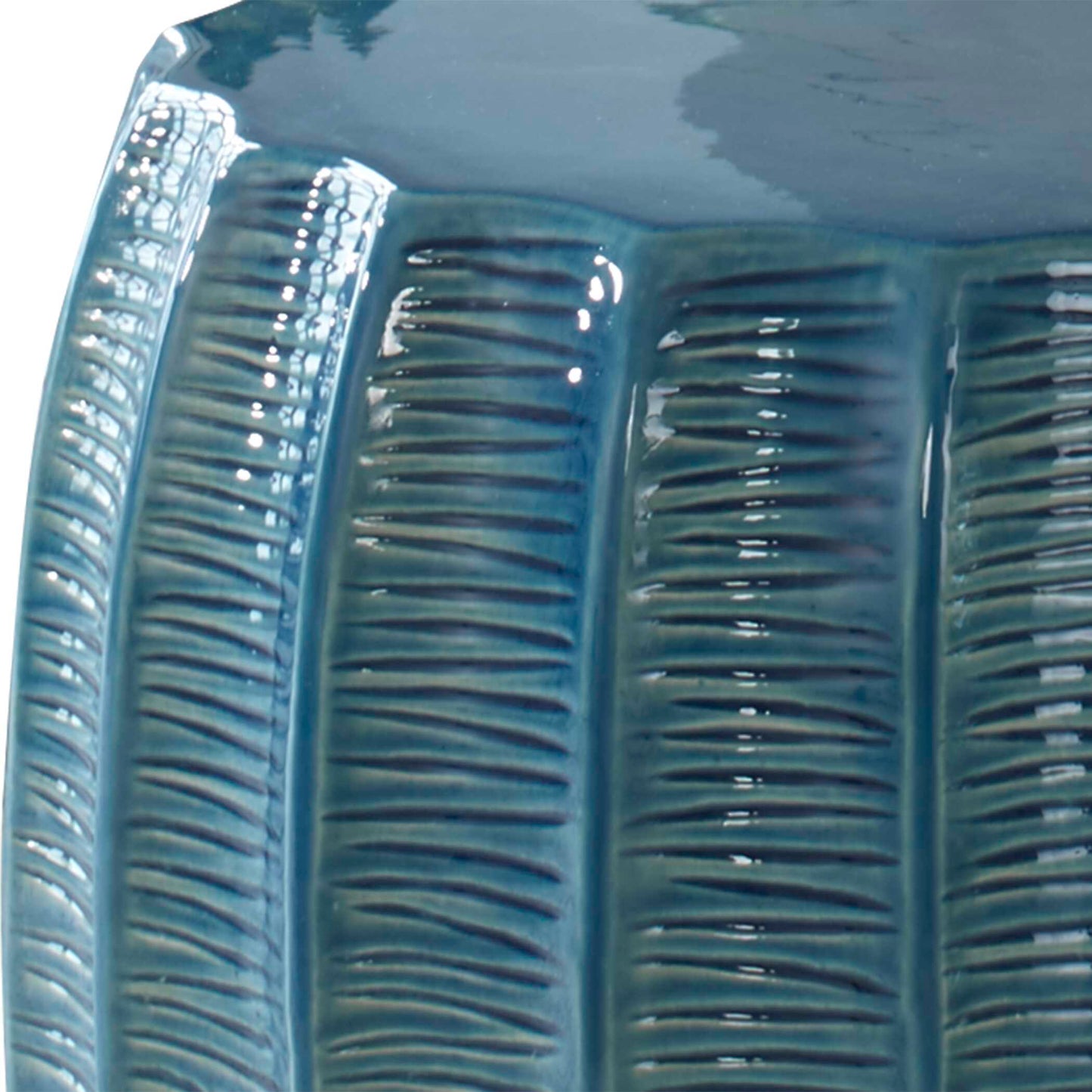 Uttermost Harbor Aqua Blue Garden Stool