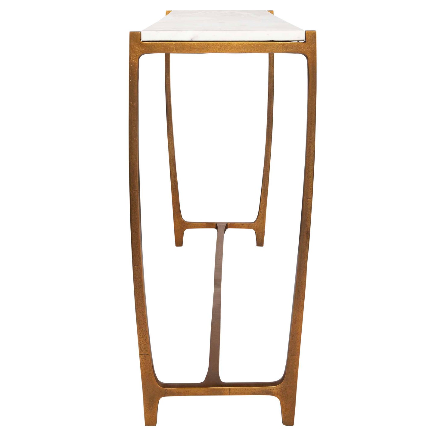 Uttermost Affinity White Marble Console Table