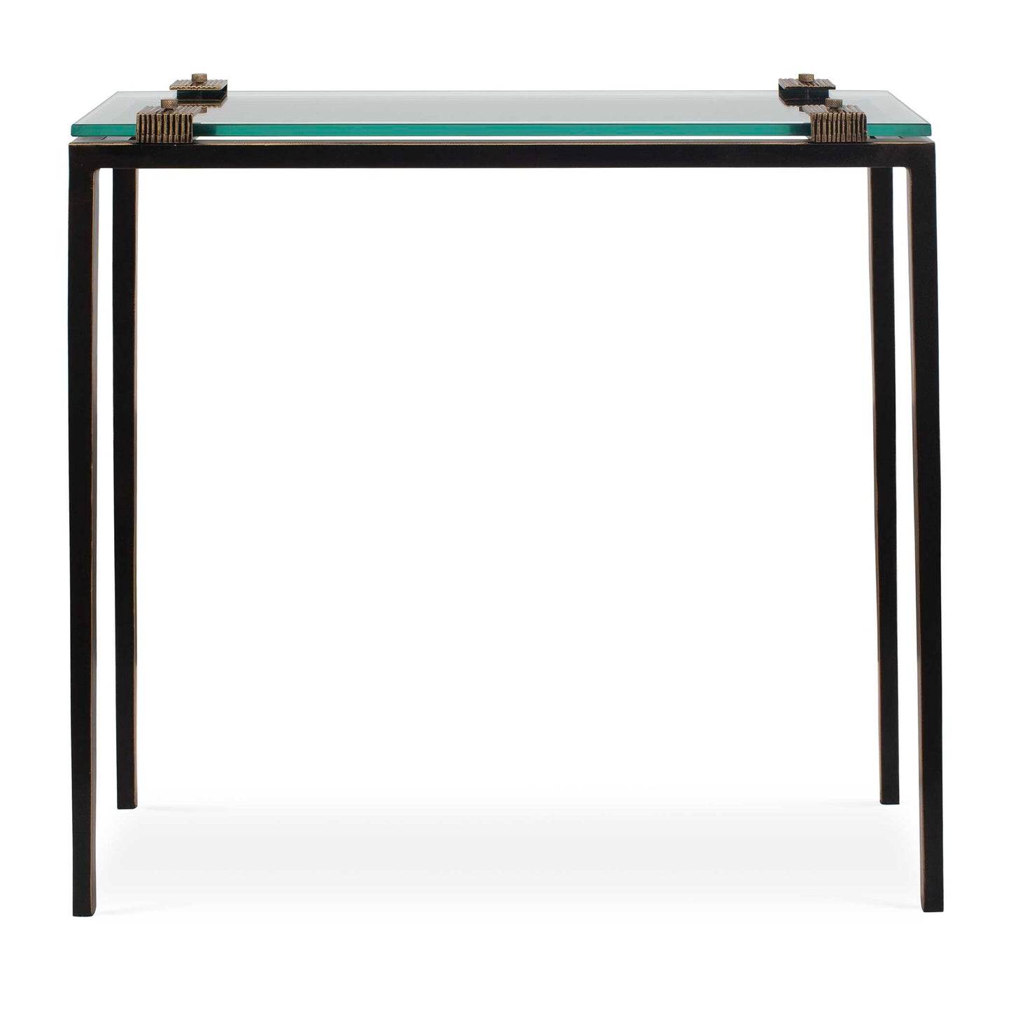 Uttermost Averona Glass Top Accent Table - Bronze