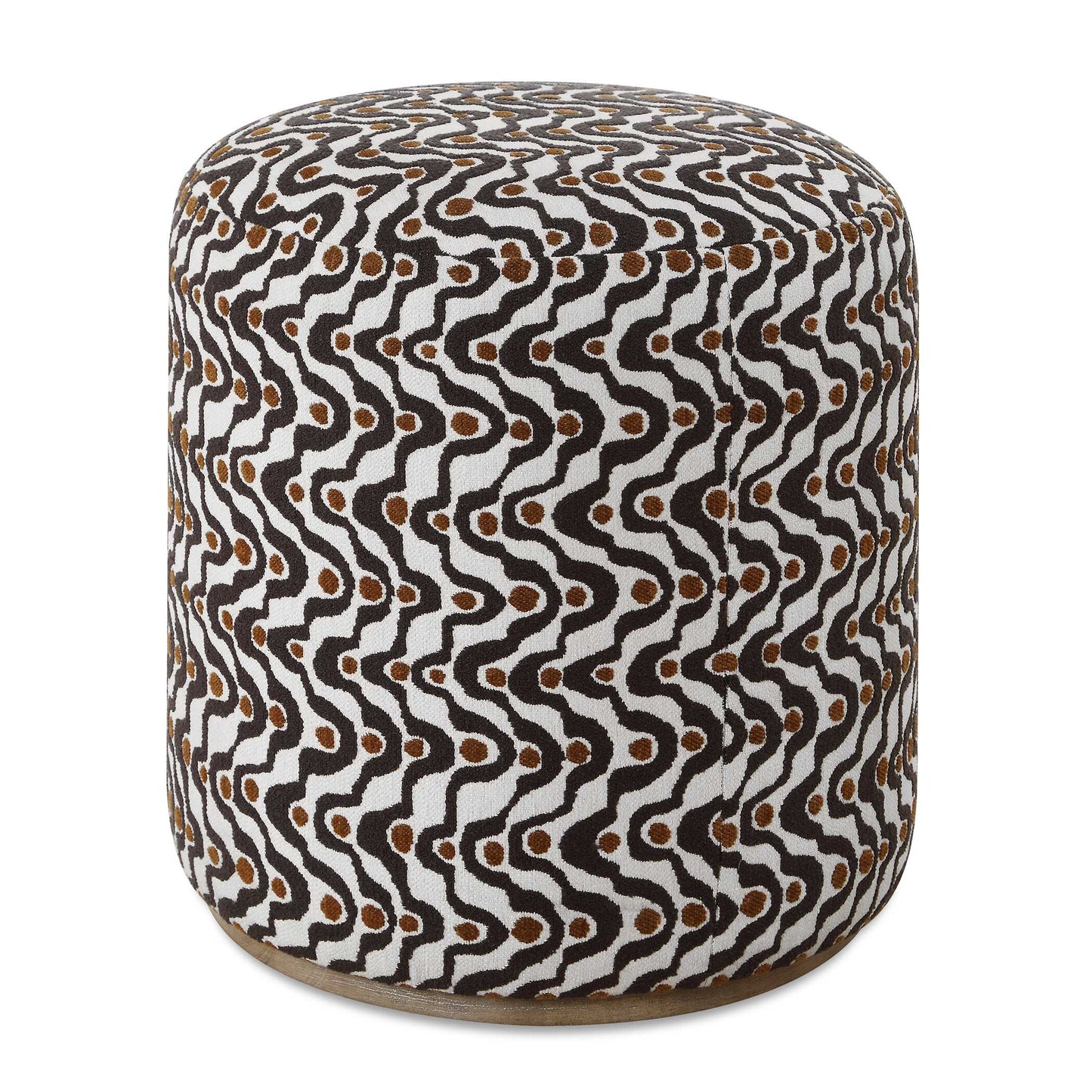 Uttermost Cas Plush Espresso Ottoman - Brown