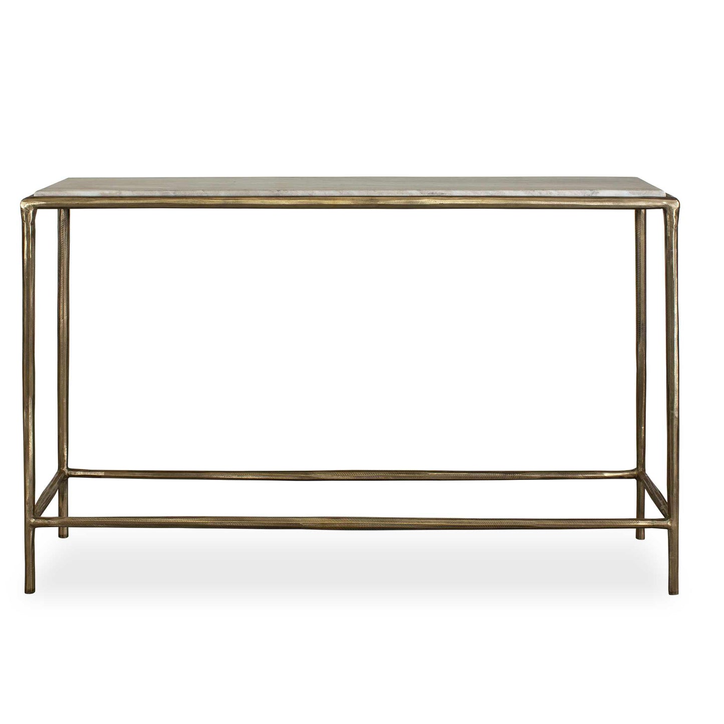 Uttermost Minerva Marble Top Console Table - Brass,Gray,White