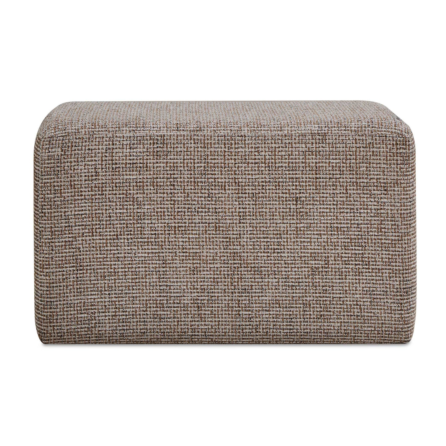 Uttermost Kelce Woven Checkered Ottoman - Brown