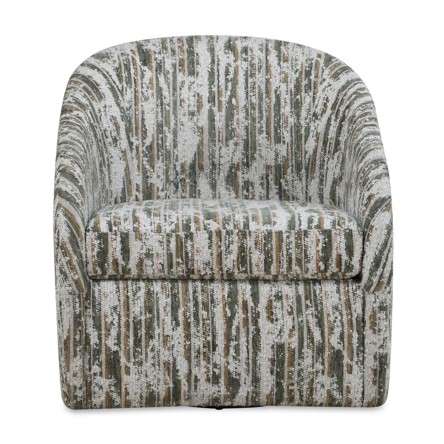 Uttermost Mari Boucle Swivel Chair - Green,White
