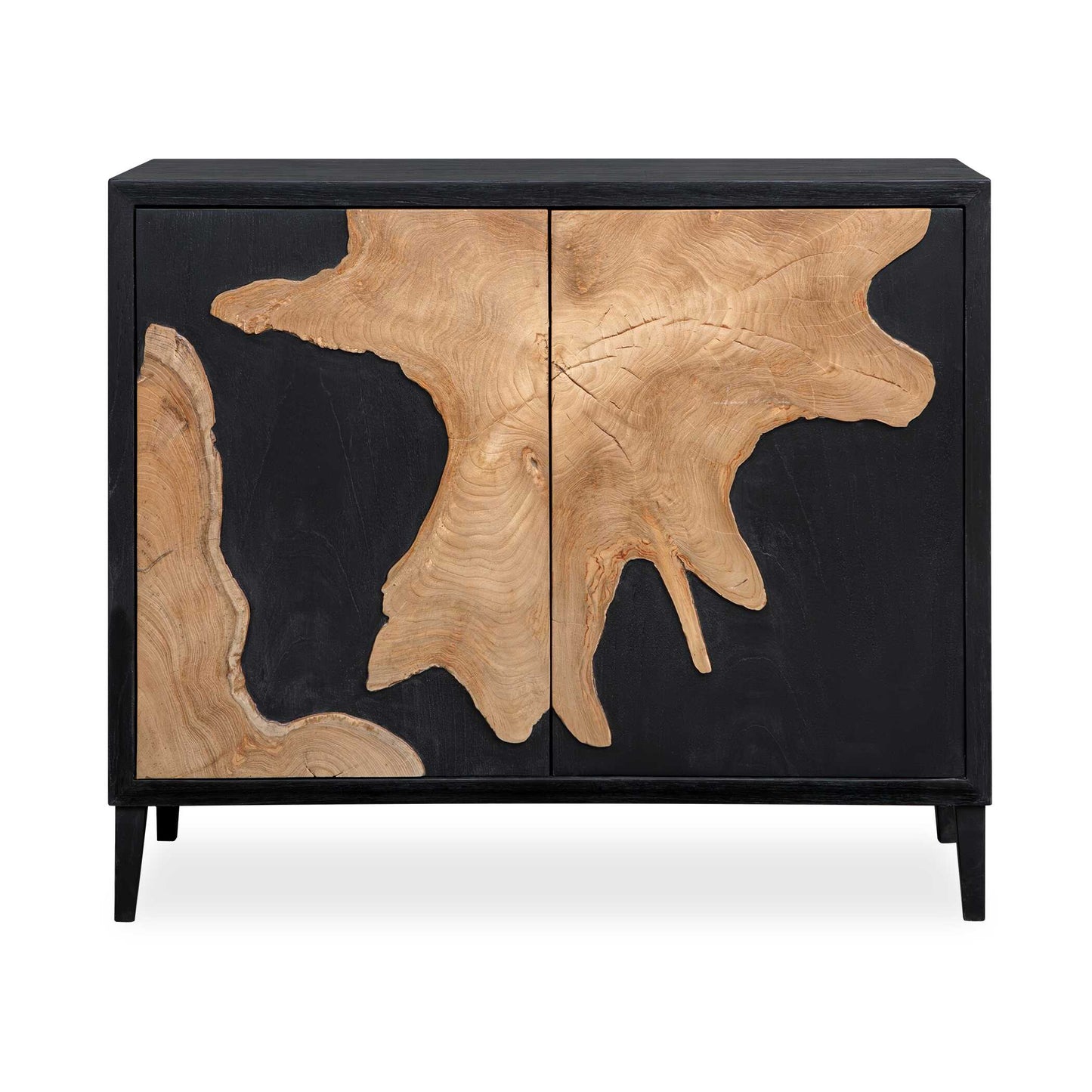 Uttermost Andrei Teak Root 2 Door Cabinet - Black,Woodtone