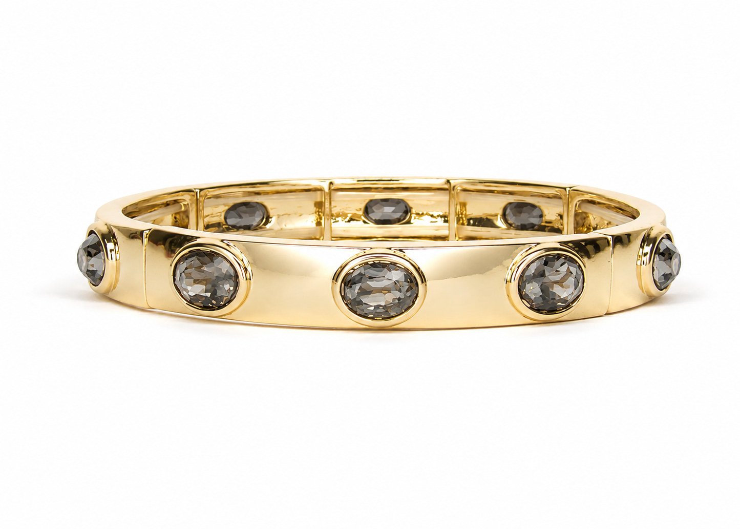 Smoky Gold Stretch Bangle Bracelet