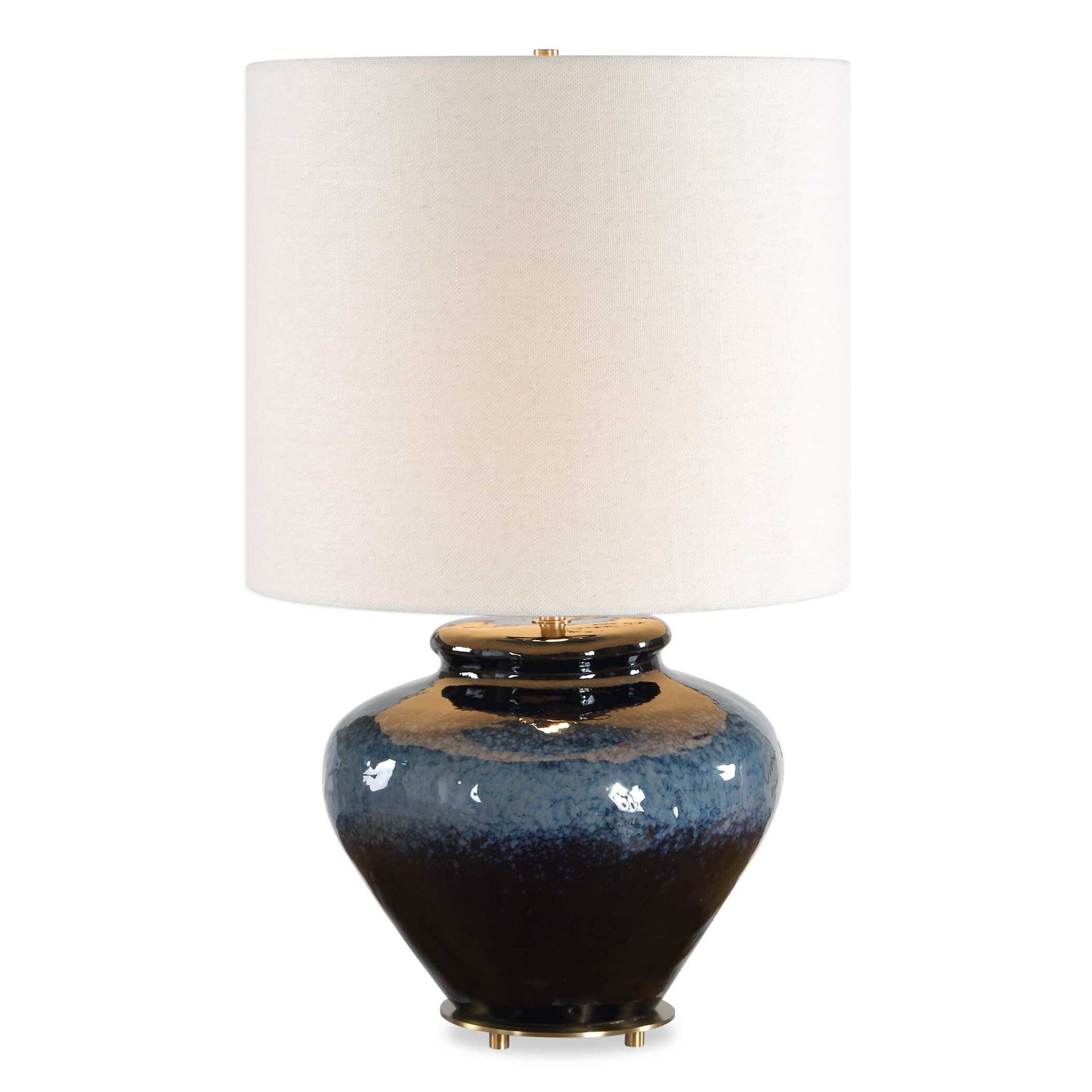 Uttermost Andrus Blue Glaze Table Lamp - Blue
