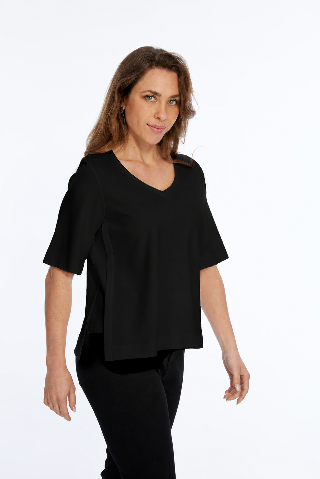 Short Sleeve V-Neck Top
