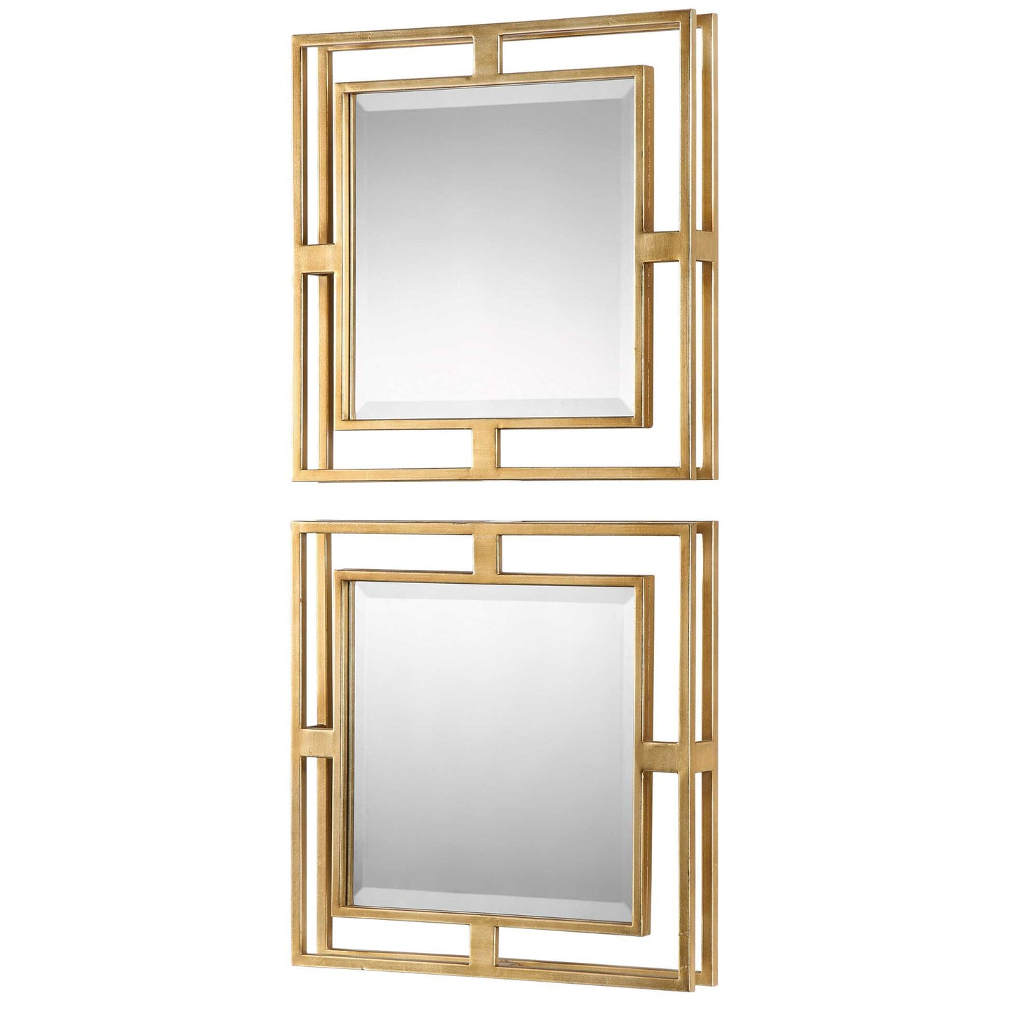 Uttermost Allick Gold Square Mirrors Set/2
