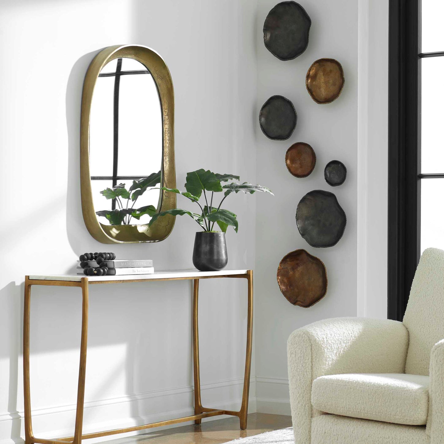 Uttermost Lucky Coins Nickel Wall Decor Set/4