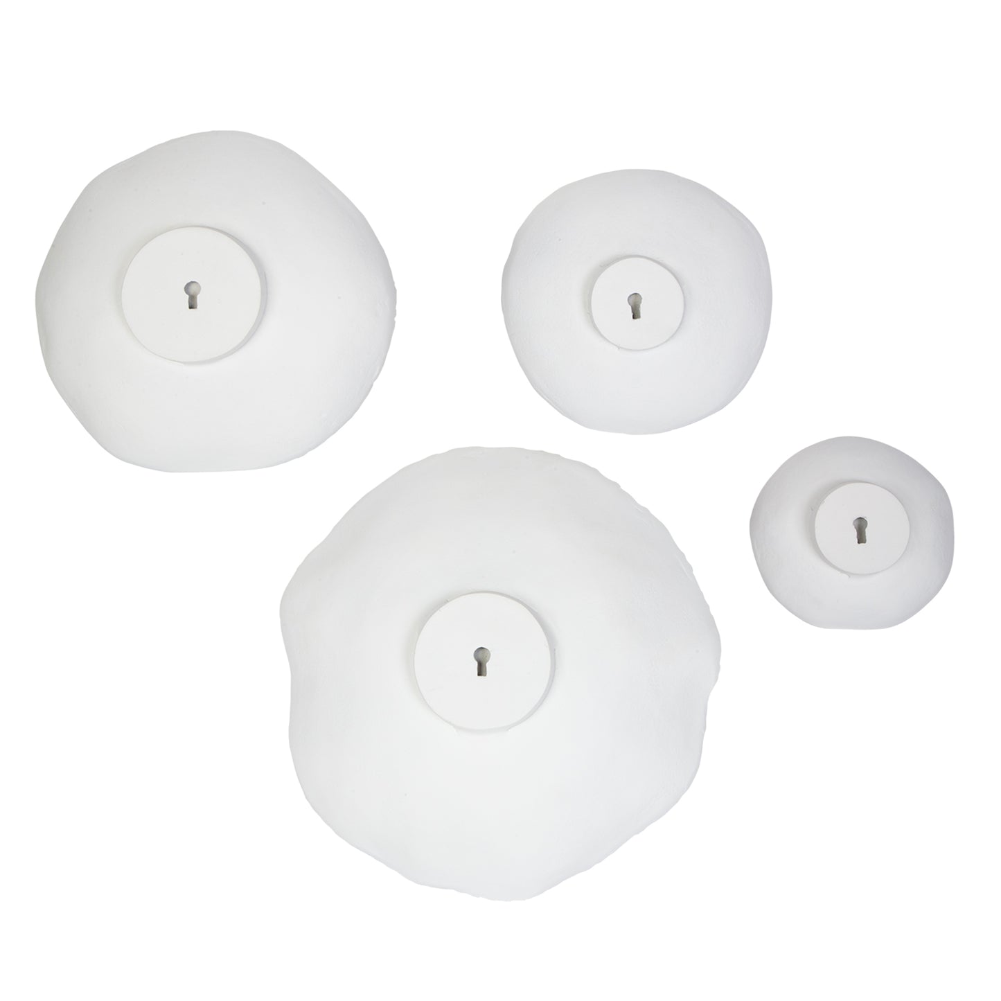 Uttermost Lucky Coins White Metal Wall Bowls Set/4