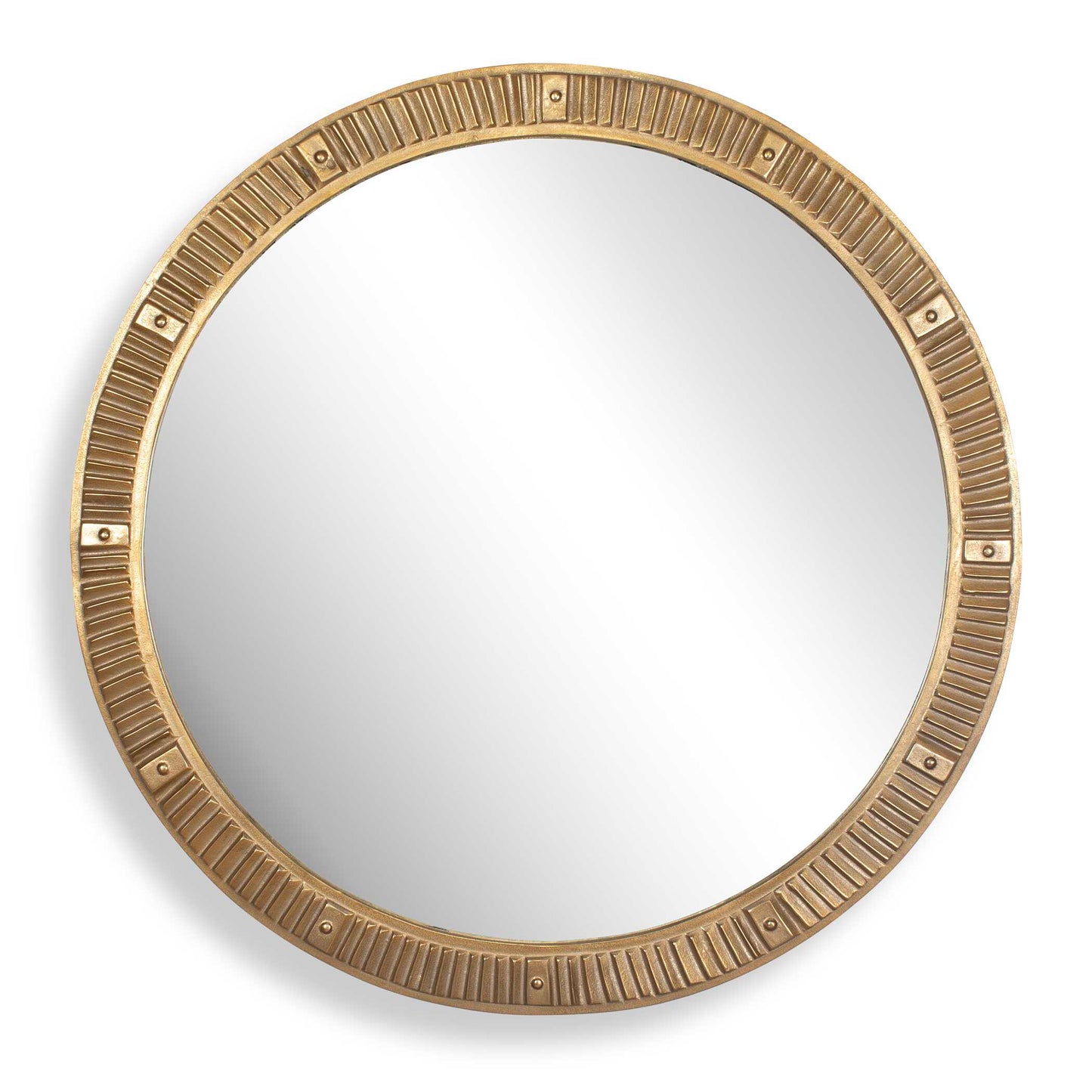 Uttermost Heart Of Gold Round Mirror - Brass,Gold