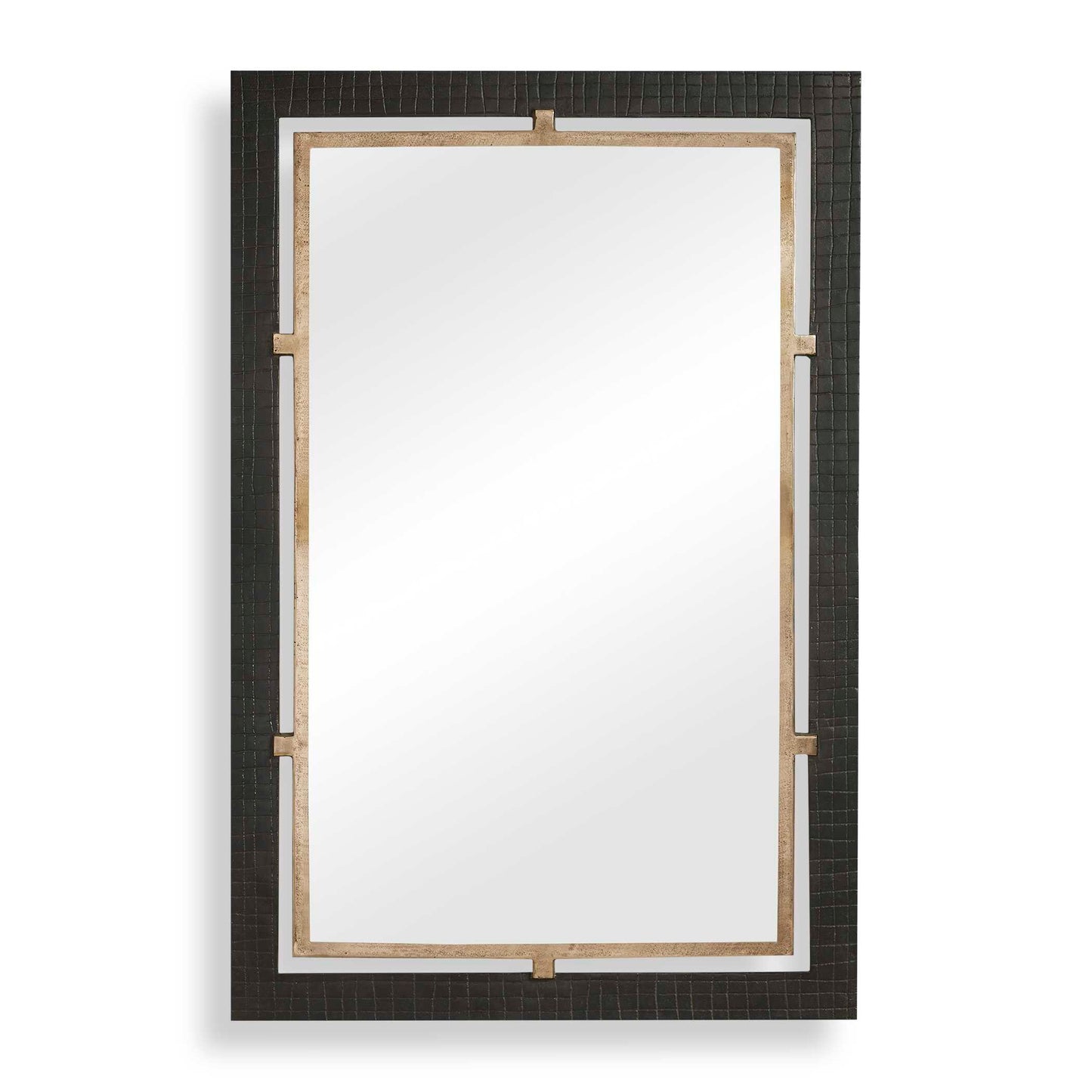Uttermost Guerra Walnut & Brass Mirror - Brass,Bronze,Gold