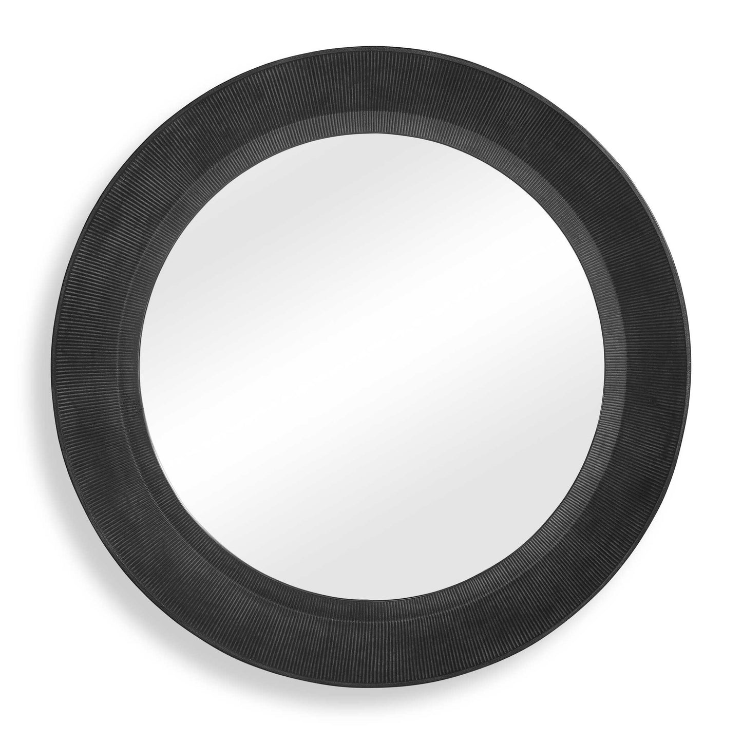 Uttermost Montgomery Round Black Mirror - Black