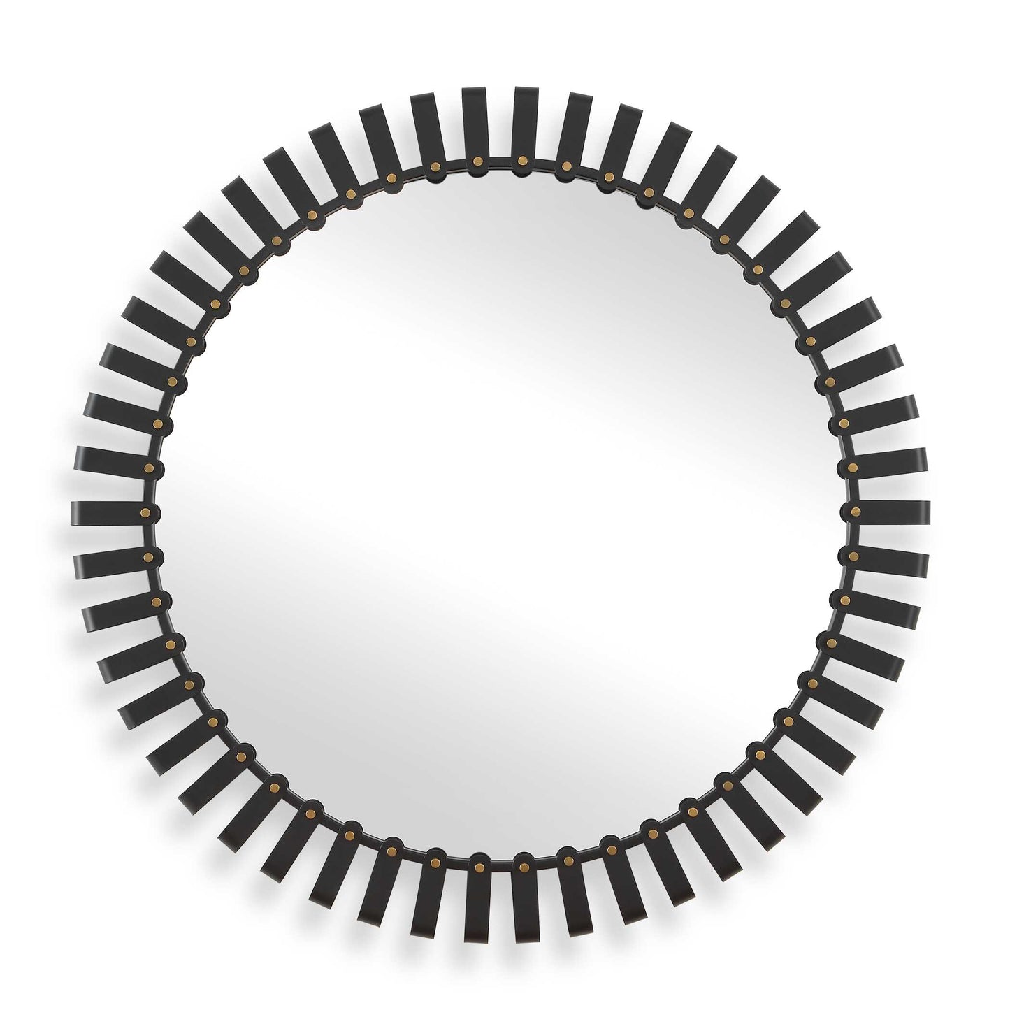 Uttermost Jael Round Iron Bands Mirror - Black