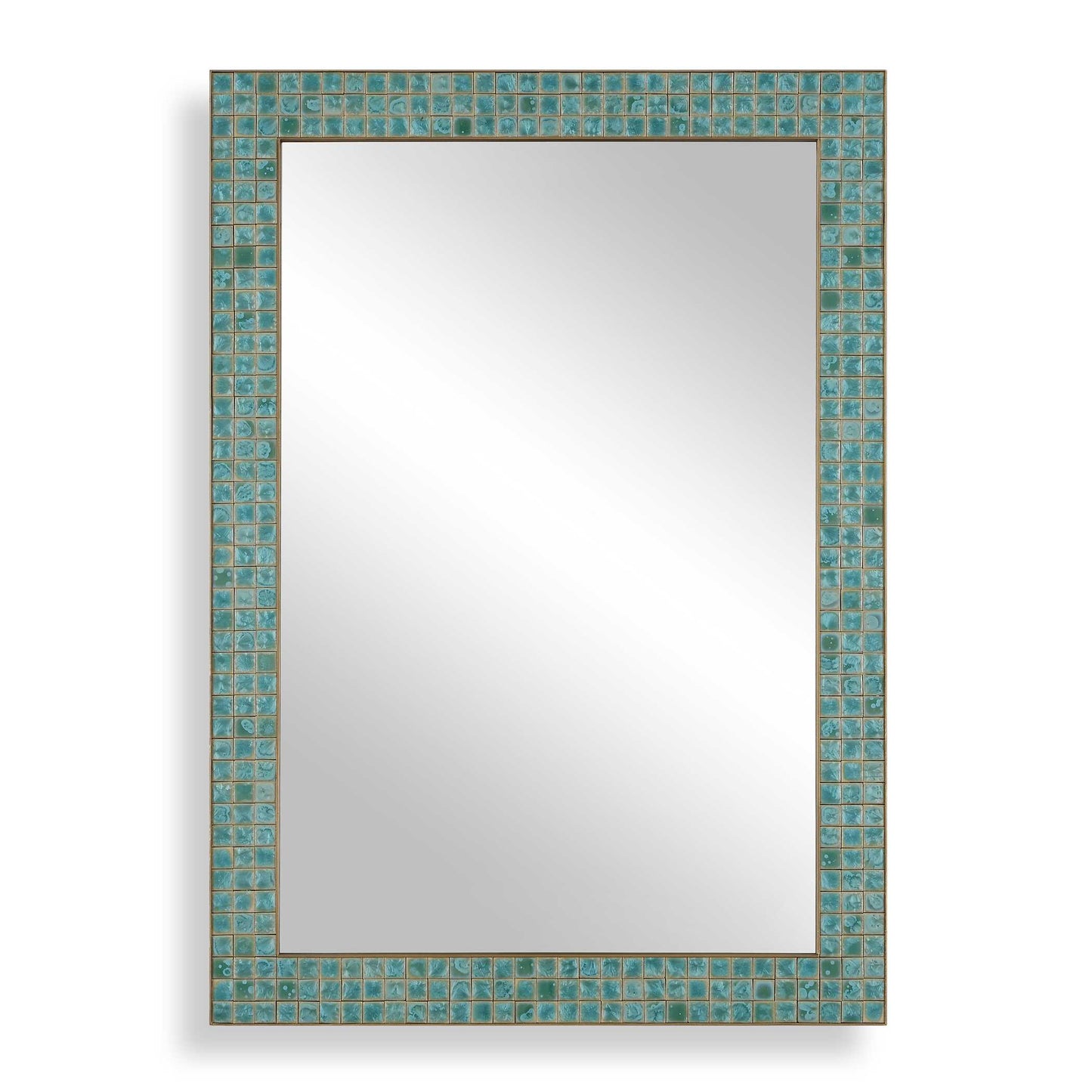 Uttermost Coralie Tile Mirror - Blue,Gold,Green