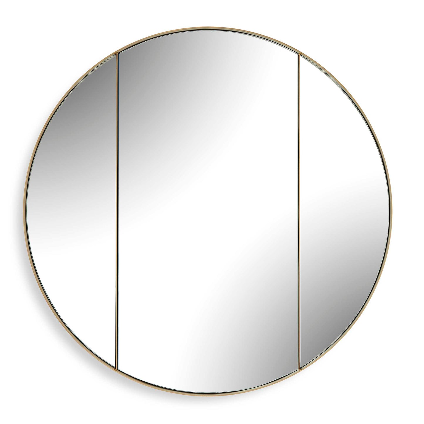 Uttermost Amram Antique Brass Round Mirror - Brass,Gold