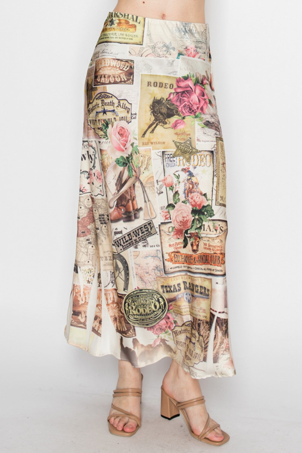 Silky Satin Midi Skirt with Effortless Flow