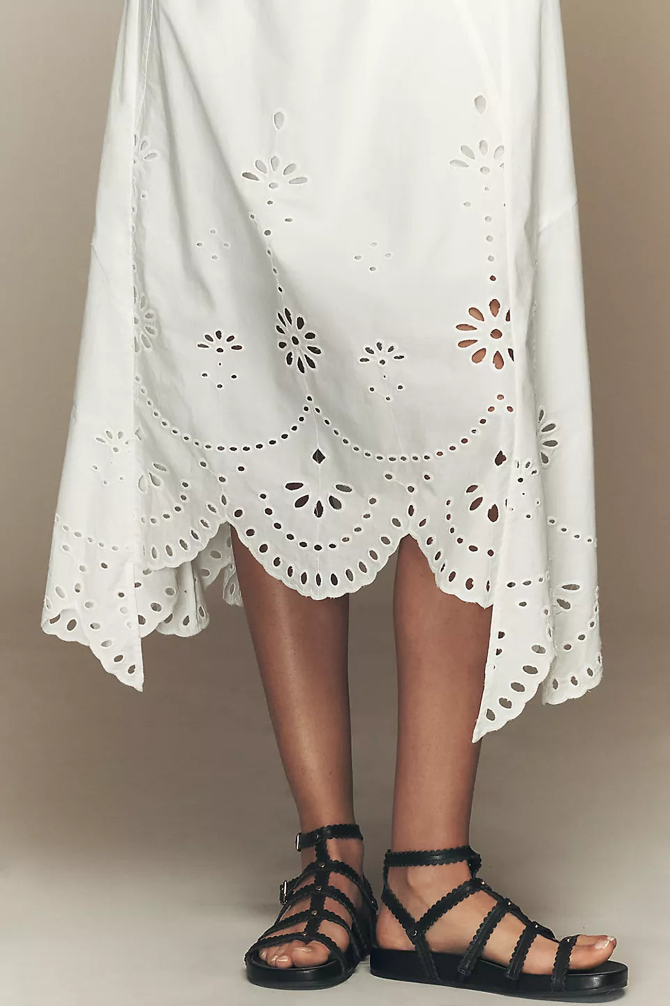 Raisonnel White Eyelet Midi Dress