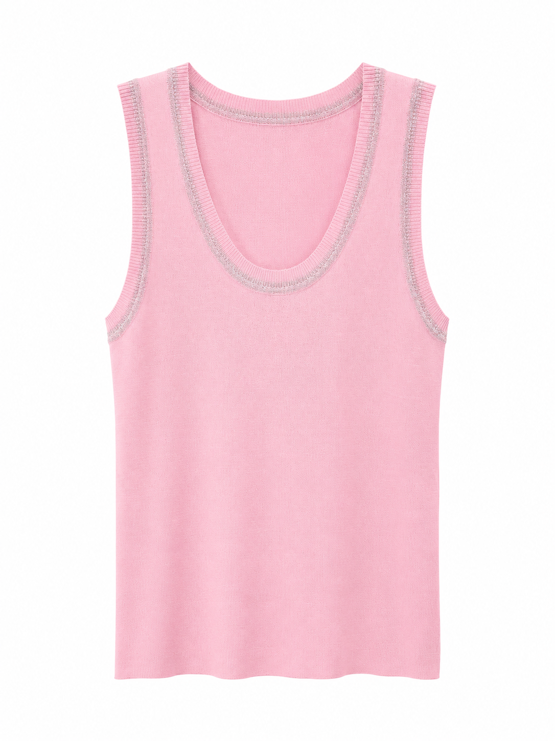 Shimmer Trim Knit Tank
