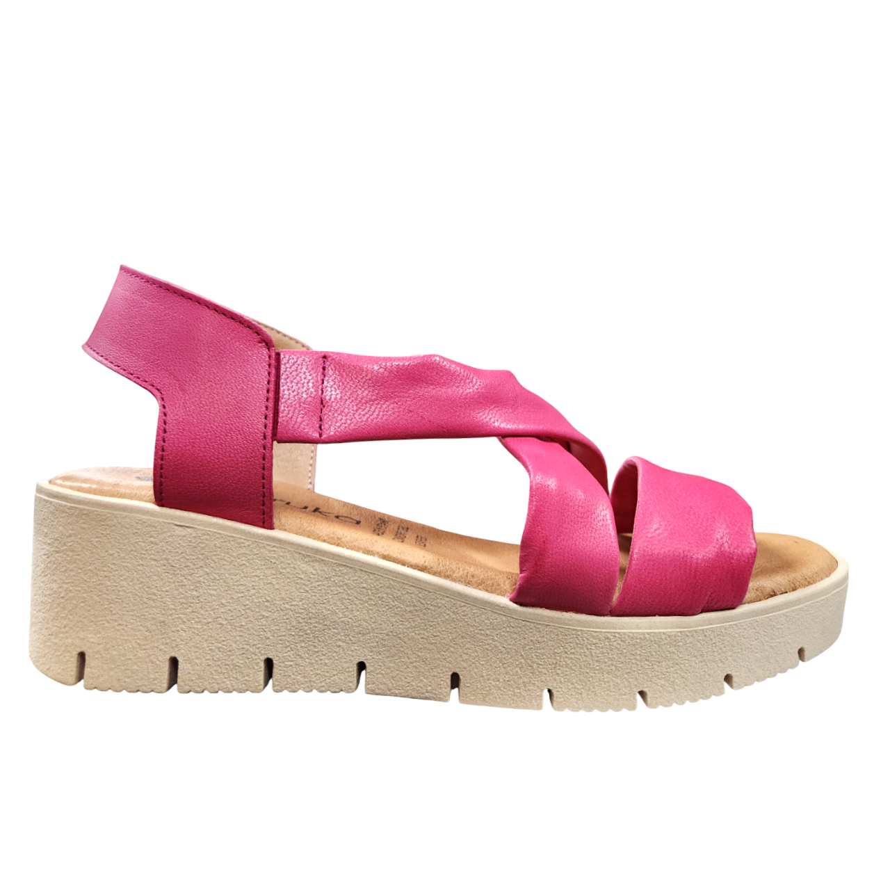 Soruka Pink Women's Leather Sandals