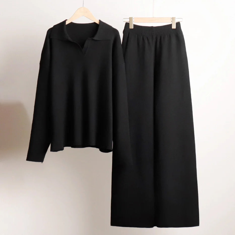 Mapcie Sweater Set - Black