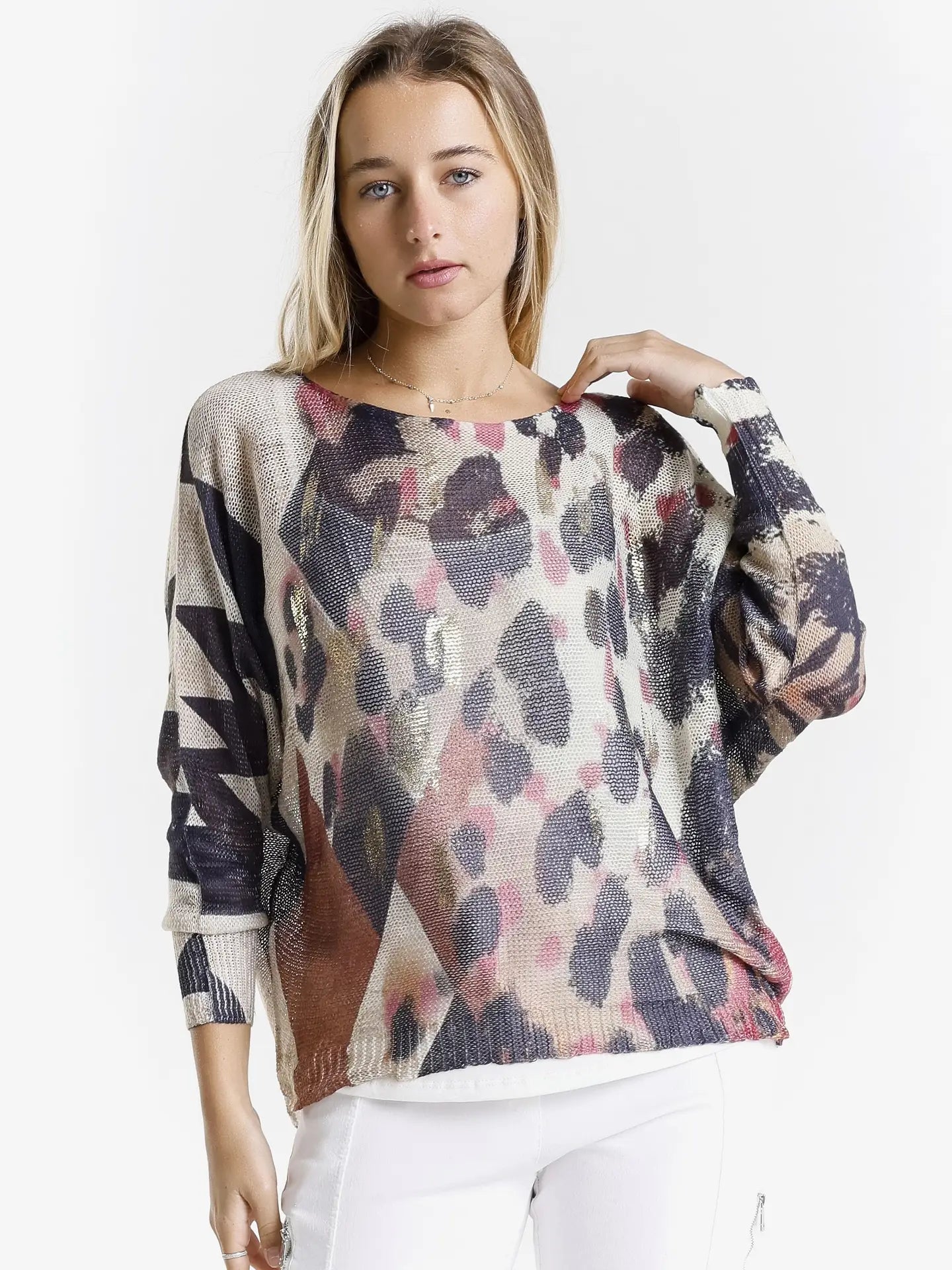 Tina Stephens Leopard Danielle Top - One Size