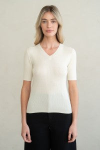 V-Neck Knit Top
