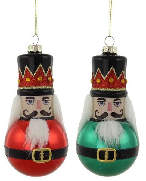 6" Glass Nutcracker Ornament