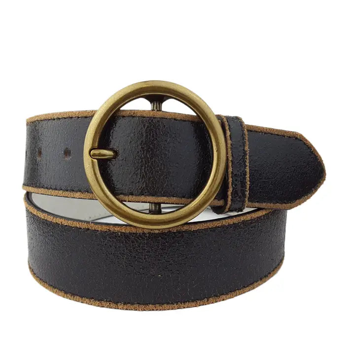 Genuine Leather Belt Burnt Edge