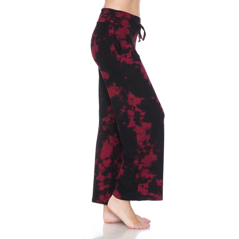 Print Buttery Soft Print Pajama Lace Look