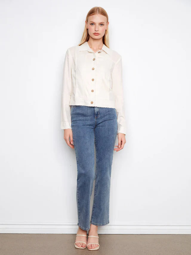 Foiled Linen Blend Jacket