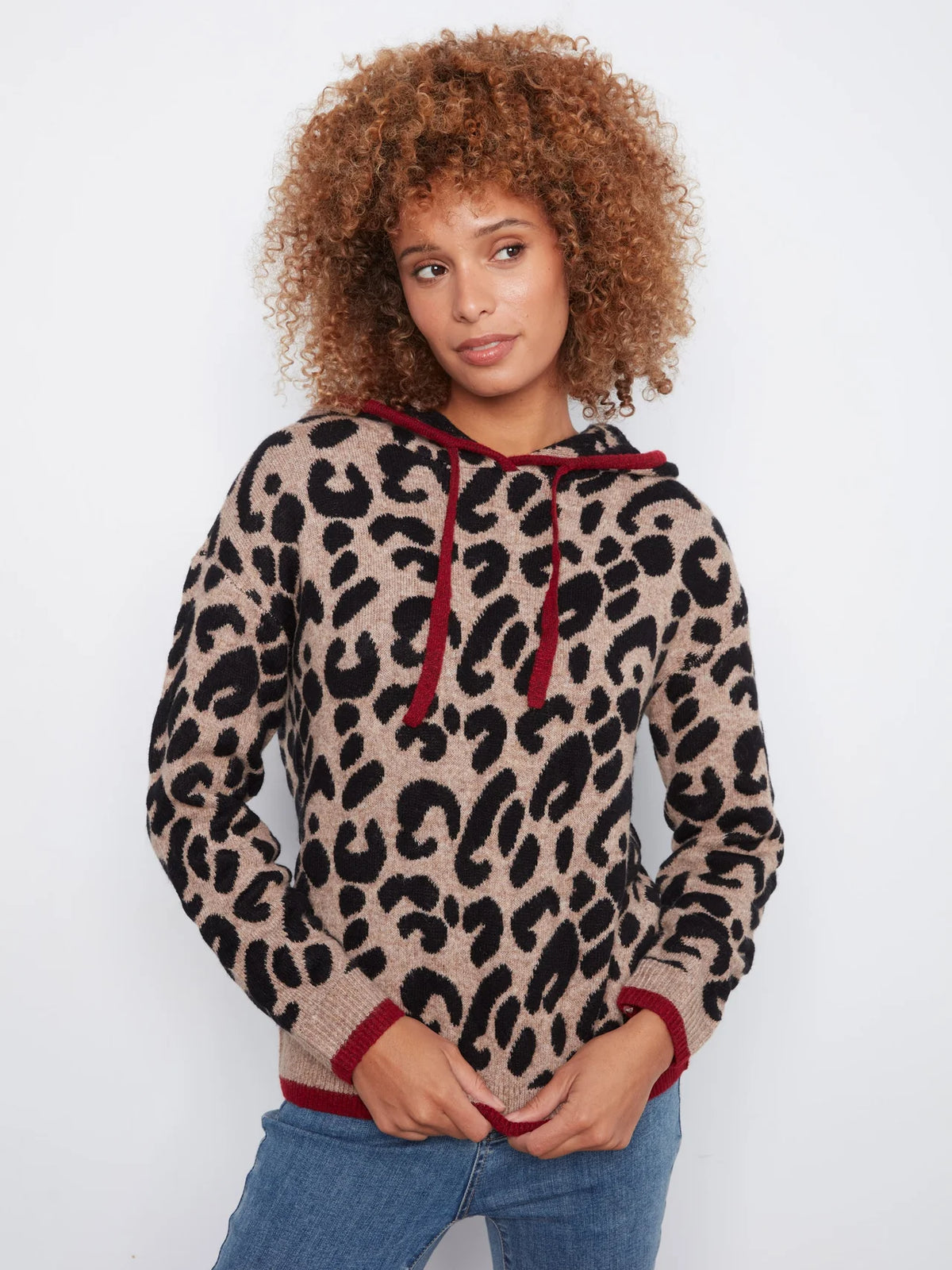 Charlie B Printed Hoodie Sweater