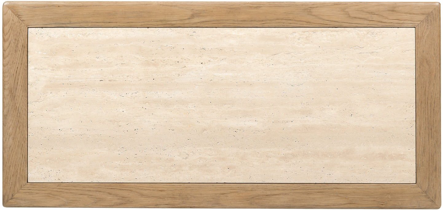 Driftwood One-Drawer Nightstand with Stone